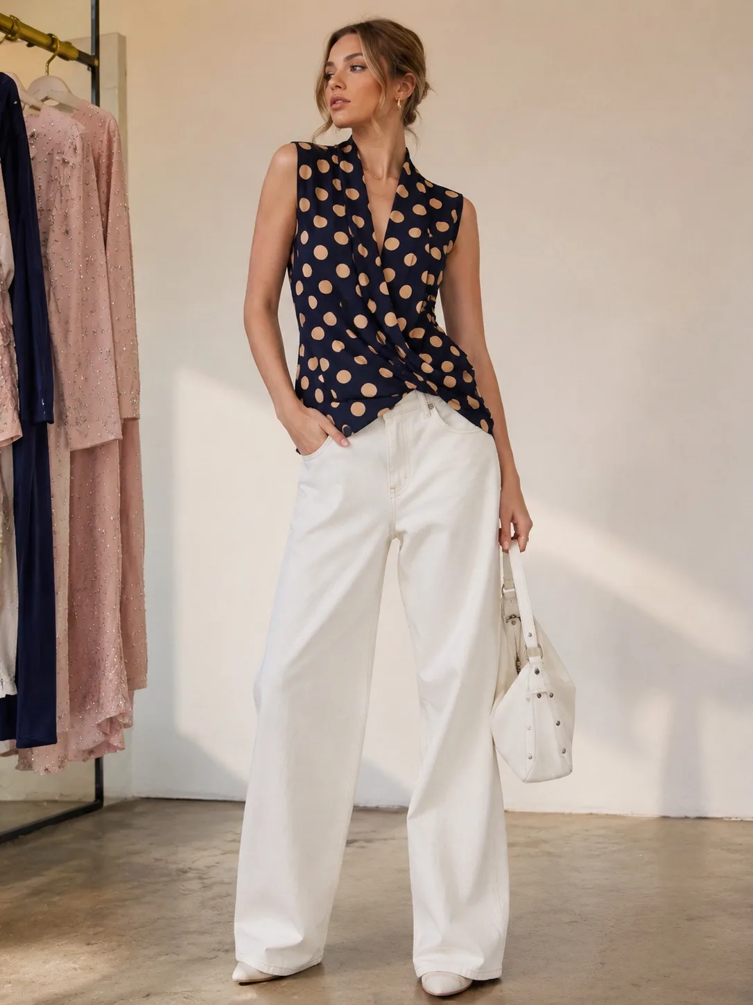 Midnight Polka Elegance