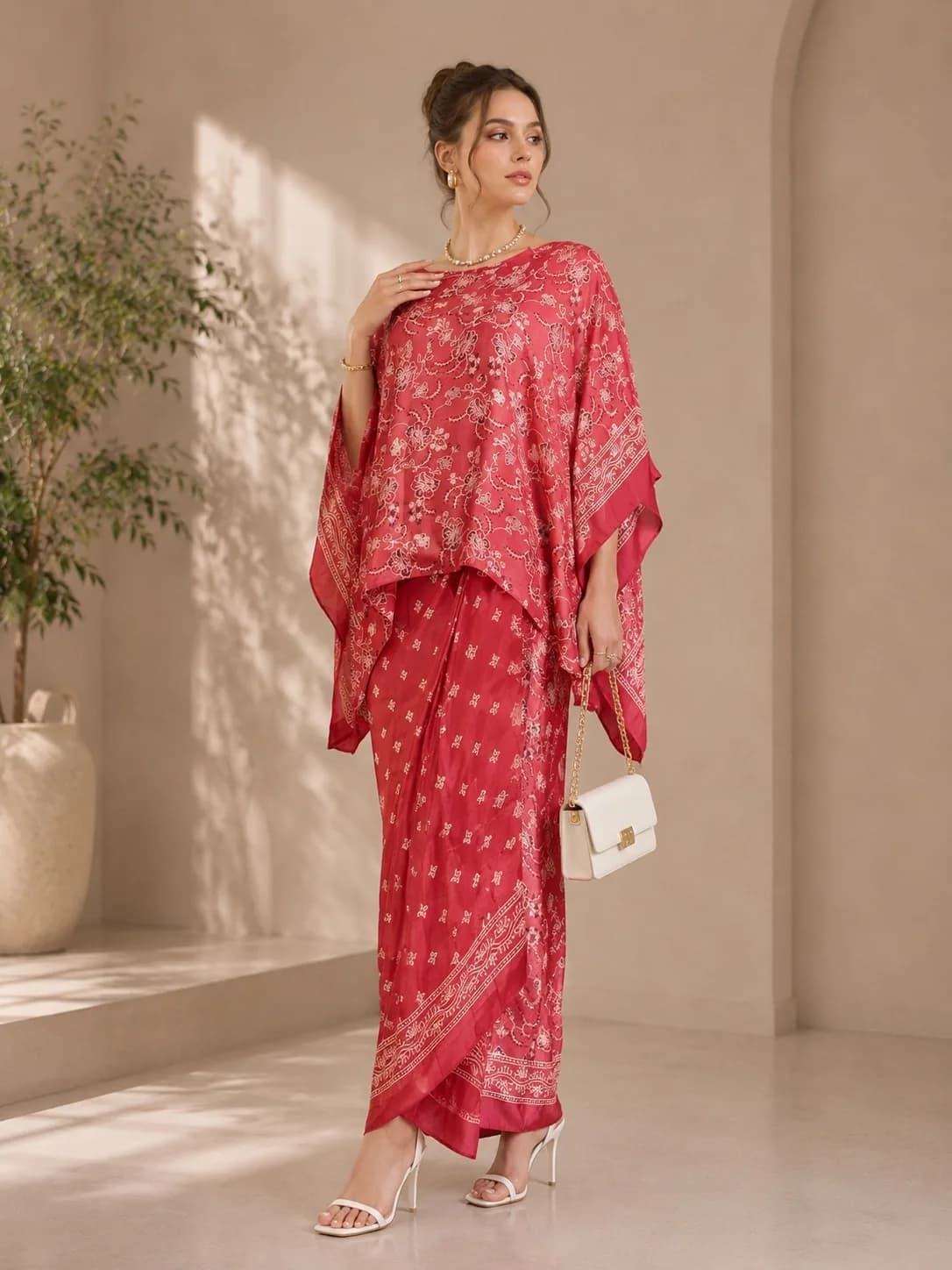 Rosewood Grace Drape Kaftan Dress