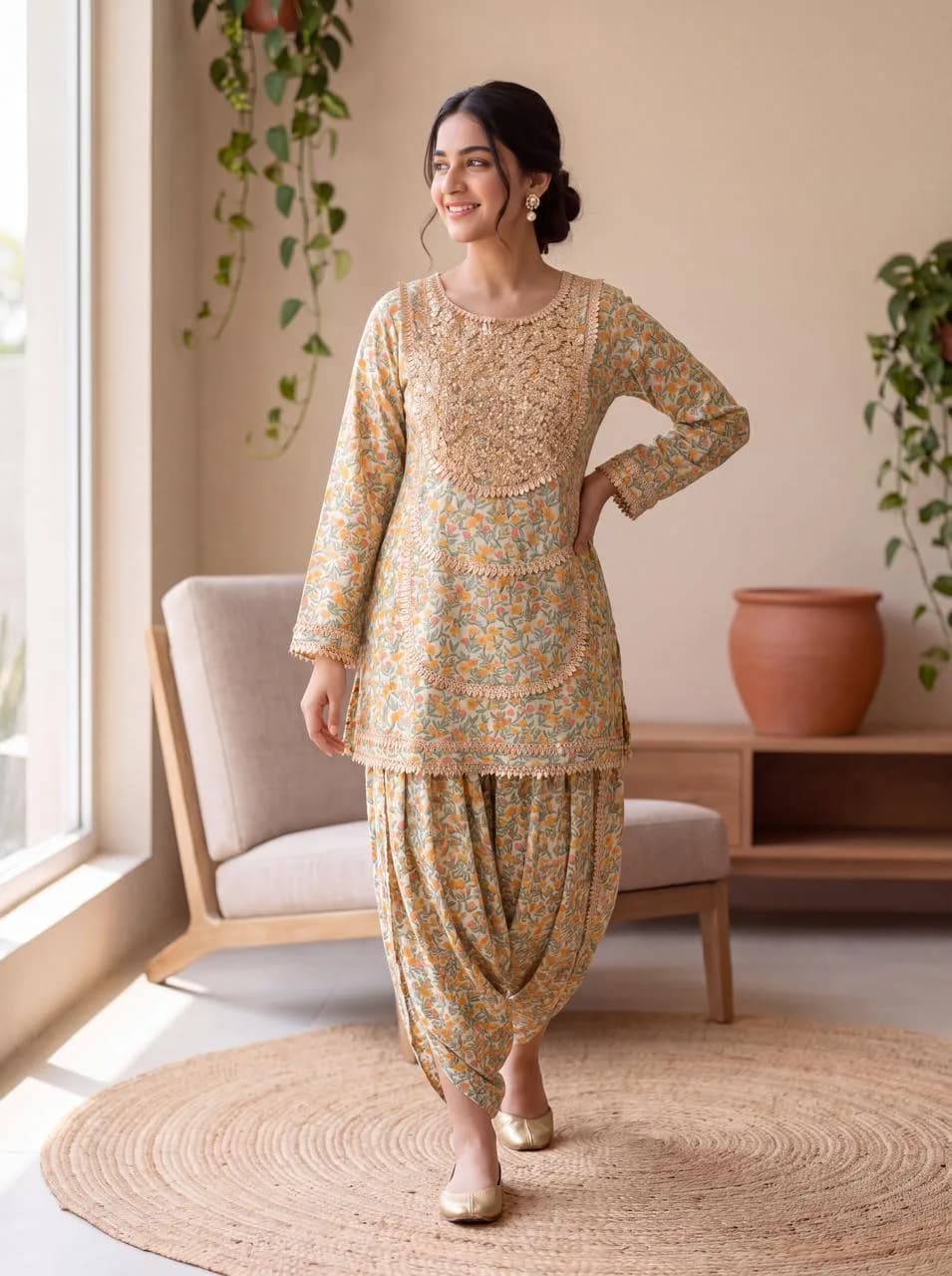 Sunehri Floral Festive Set